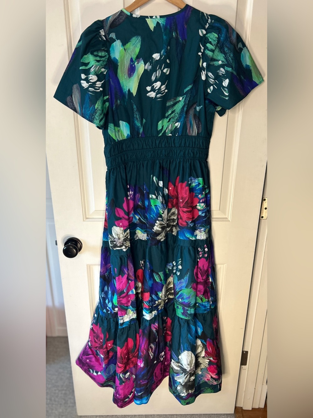 NWT Anthropologie Somerset Maxi Dress - Size Medium - Blue Floral - Picture 5 of 7
